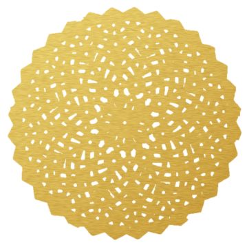 Naperon em Papel Rendado Dourado Circular 90 mm 500 un