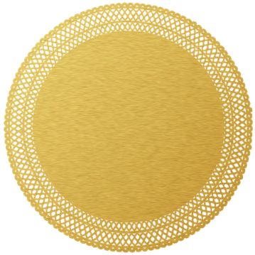 Naperon em Papel Rendado Dourado Circular 150 mm 250 un