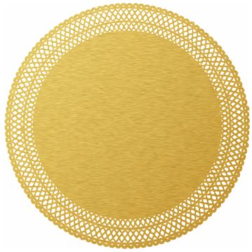 Naperon em Papel Rendado Dourado Circular 210 mm 250 un