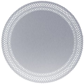 Naperon em Papel Rendado Prateado Circular 150 mm 250 un