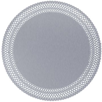 Naperon em Papel Rendado Prateado Circular 210 mm 250 un