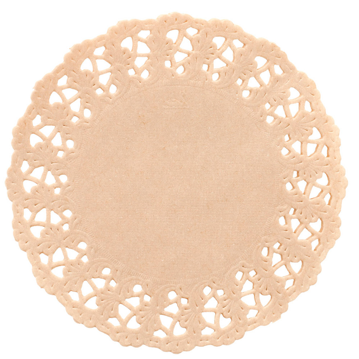 Naperon em Papel Rendado Kraft Circular 165 mm 250un
