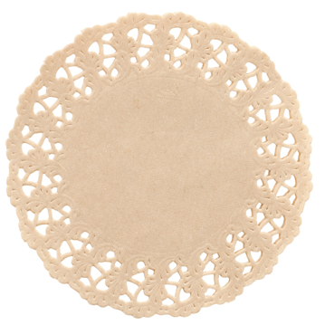 Naperon em Papel Rendado Kraft Circular 240 mm 250un
