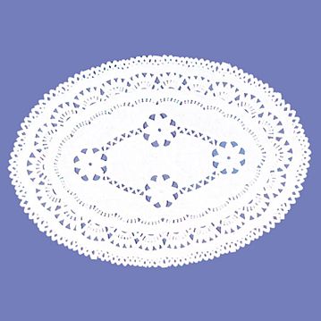 Naperon em Papel Branco Oval Rendado 270x190mm 250un
