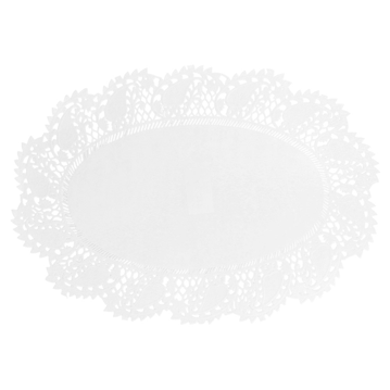 Naperon em Papel Branco Oval Rendado 320x220mm 250un