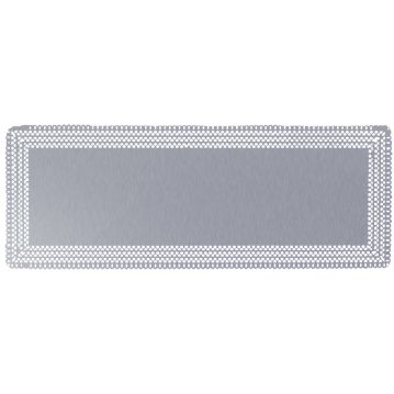 Naperon em Papel Prateado Rendado Rectangular 580x210mm 100 un