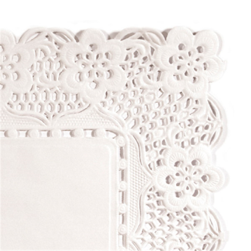 Naperon Papel Antigordura Branco Rectangular 450x360mm 250 un