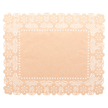 Naperon em Papel Kraft Rendado Rectangular 500X400mm 250 un