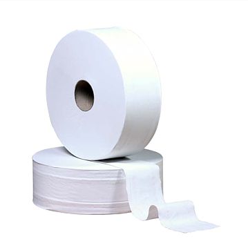 Rolo Higinico Jumbo 86x360mm de 2 folhas 120m Pasta Virgem 12 un