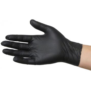 Luvas Descart�veis Nitrilo Finas Pequeno Pretas 200un