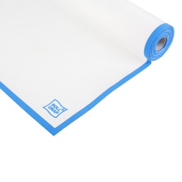 Pano de Cozinha em Rolo Branco com Azul 40x80cm Roll Drap 8 un