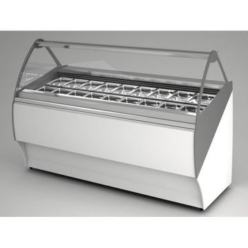Vitrine para Gelado ItalProget Smile Vidro Cruvo 12 Base