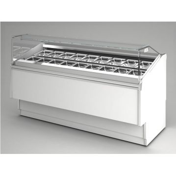 Vitrine para Gelado ItalProget Smile Vidro Direito 24 Apainelada
