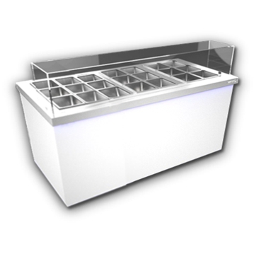 Vitrine para Toppings 21 cubas 3 temperaturas