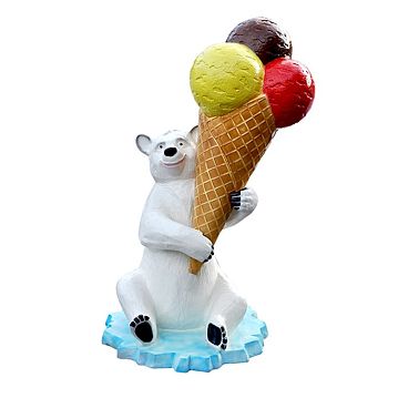 Urso com Cone de 4 Bolas (AxLxP) 1700x1050x1100mm