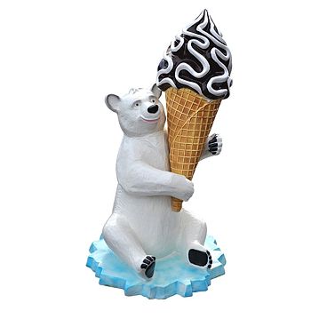 Urso com Cone Soft Chocolate (AxLxP) 1600x1000x1100mm