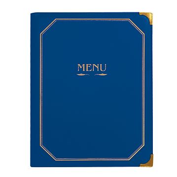 Porta Menus Elite 8 bolsas A4 Azul 255x330mm