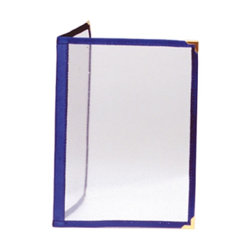 Menu Americano A5 150x215mm 2 corpos 4 pginas PVC Azul
