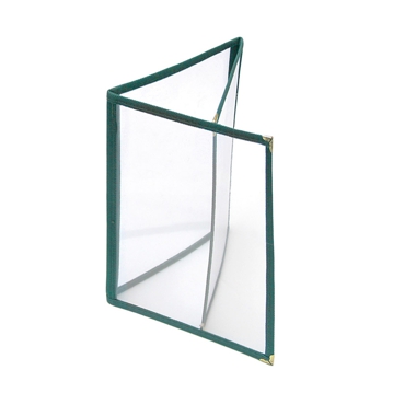 Menu Americano A4 230x317mm 3 corpos 6 pginas PVC Verde