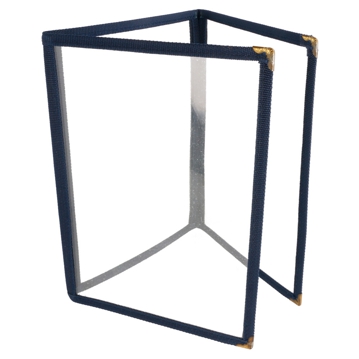 Menu Americano A5 150x215mm 3 corpos 6 pginas PVC Azul