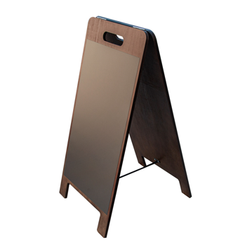 Quadro Ardsia de cho em ngulo para Exteriores 2 faces magntico Preto 380x450x780mm