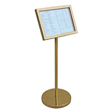 Porta Menus com P Metal Dourado 1xA3 275x1150mm