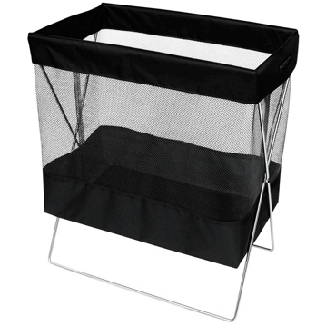 Cesto de Armazenamento de Objetos Pessoais Poliester Preto 410x270x510/390mm