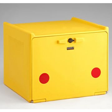 Caixa para Motas Parede Dupla LLDPE 90L 560x520x440mm Amarelo