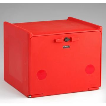 Caixa para Motas Parede Dupla LLDPE 90L 560x520x440mm Vermelho