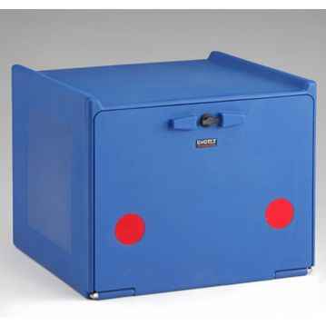 Caixa para Motas Parede Dupla LLDPE 90L 560x520x440mm Azul