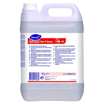 Desinfectante para as mos  base de lcool Soft Care Des-E Spray H5 - 5L