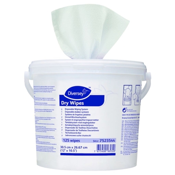 Dispensador de Toalhetes Descartveis Diversey Dry Wipes 125 un