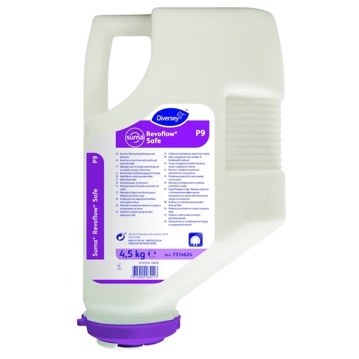 Detergente para lavagem mecnica de loua, em gua de todas as durezas, seguro em alumnio Suma Revoflow Safe P9 - 4,5kg