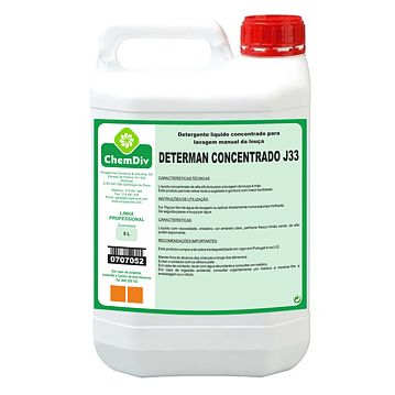 Detergente lquido de lavagem manual de loua Determan Concentrado J33 Bilha 5 L