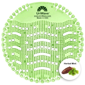 Tapete desodorizante para urinol Uriwave Herbal Mint Verde Claro