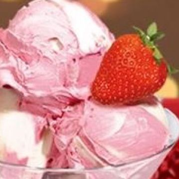Gelado de Morango com Chocolate Branco