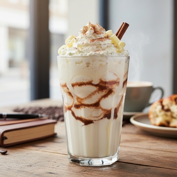 Frapp� de Chocolate Branco e Canela