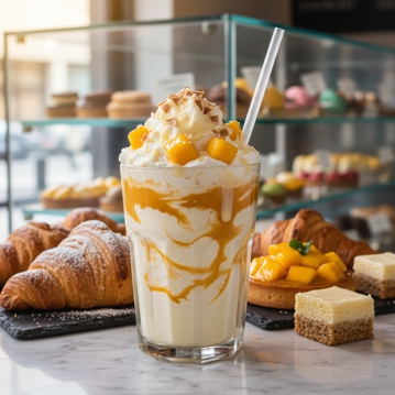 Frapp� de Chocolate Branco e Manga