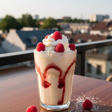 Frapp� de Chocolate Branco e Framboesa