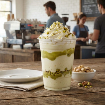 Frapp� de Chocolate Branco e Pistachio